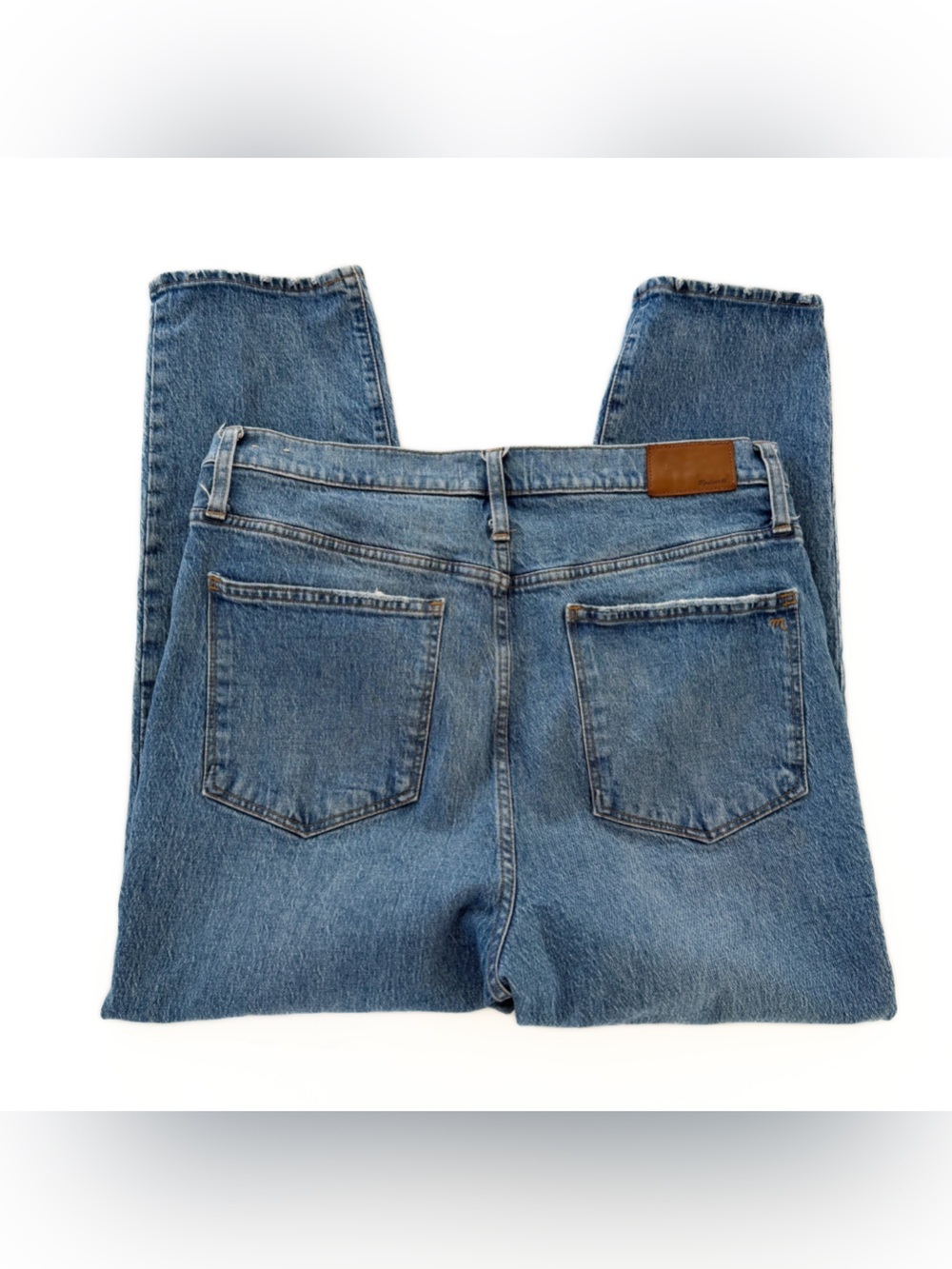 Madewell Jeans Womens 32 Petite Classic Straight Ankle Crop High Rise - Picture 9 of 10